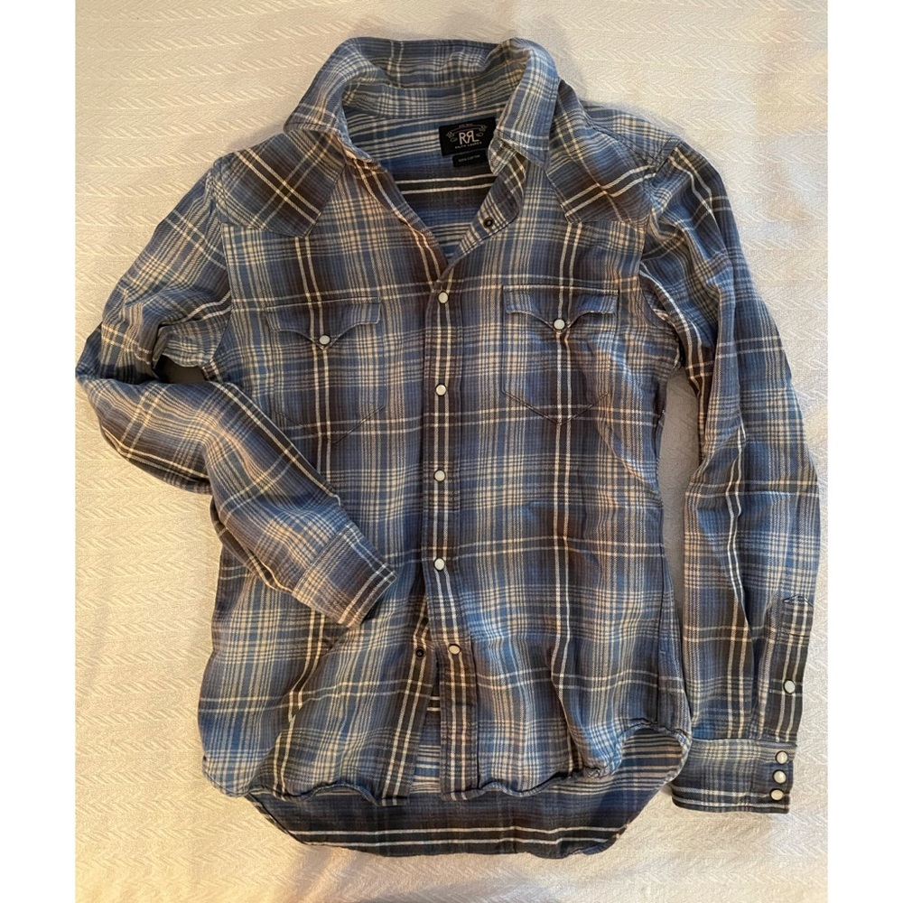 RRL flannel western shirt